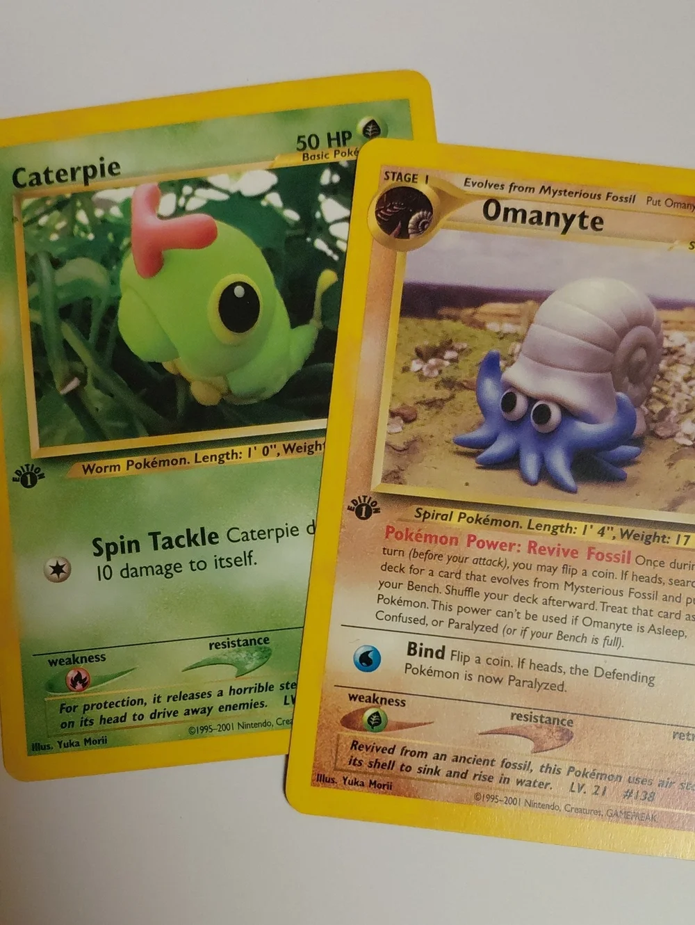 Yuka Morii - 2 Card Lot - 1st Edition Vintage Pokemon Cards - Neo Discovery